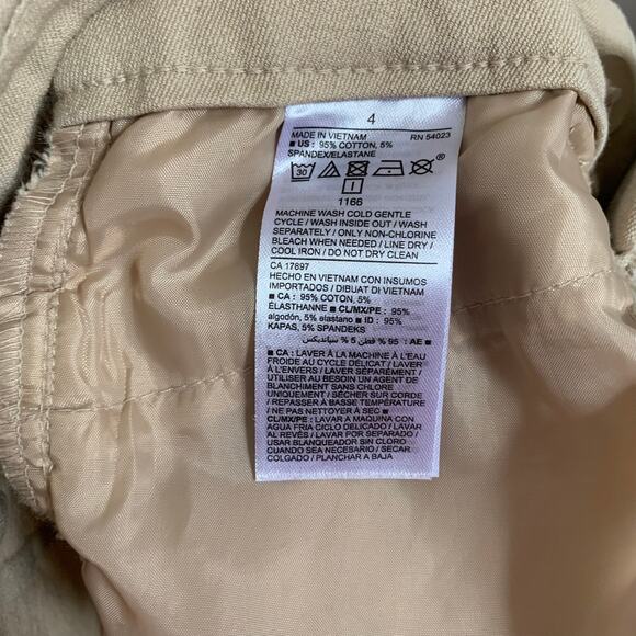 Old Navy Pixie ankle Rolled Oats tan neutral pants size 4 - Picture 8 of 8
